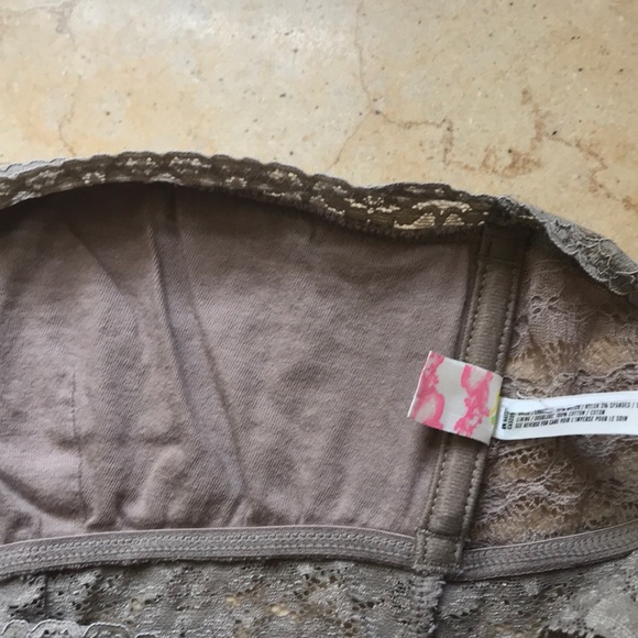 Free People strapless bandeau with lace trim - Picture 9 of 9